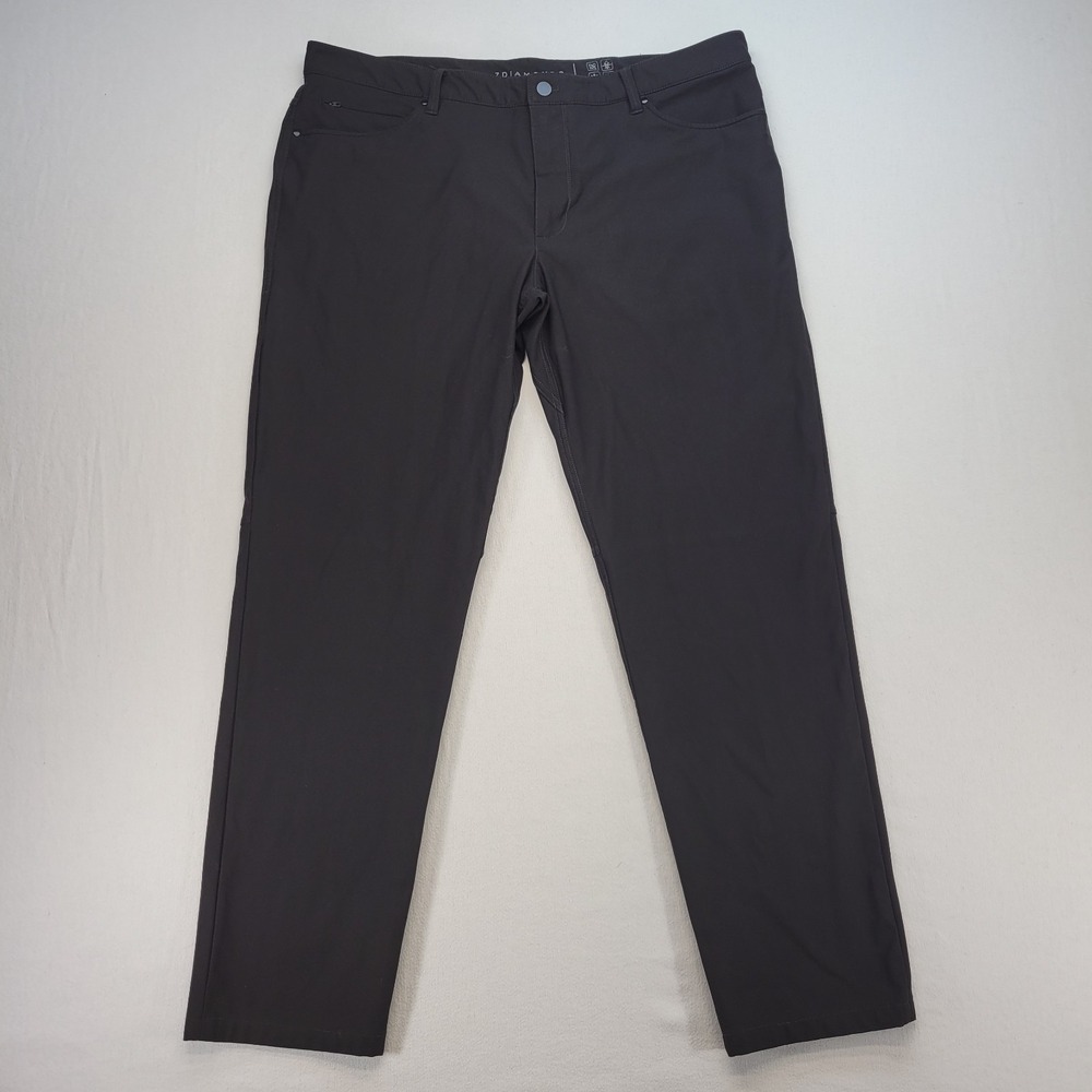 7 Diamonds Infinity Pants Mens 38x31 Black Performance Chino Seven Pocket